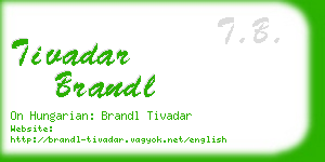 tivadar brandl business card